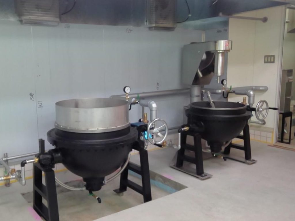 二重釜現地施工・設置